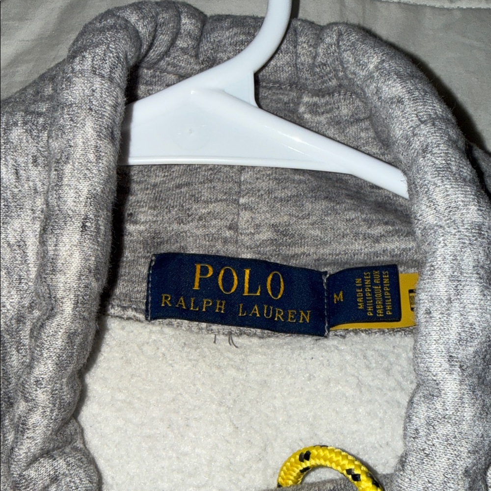 Polo by Ralph Lauren Gray and Navy Sweatshirt with Orange Accent - Picture 3 of 3